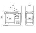 Automobilinis šaldytuvas CDF26 Dometic išmatavimai