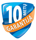 10 metų garantija