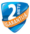 2 metų garantija su pratęsimu