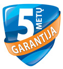 5 metų garantija