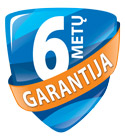 6 metų garantija